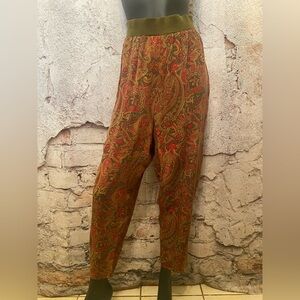 Alfred Sung Silk Paisley Pants 🇨🇦